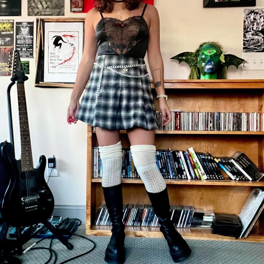 90s wool mini skirt